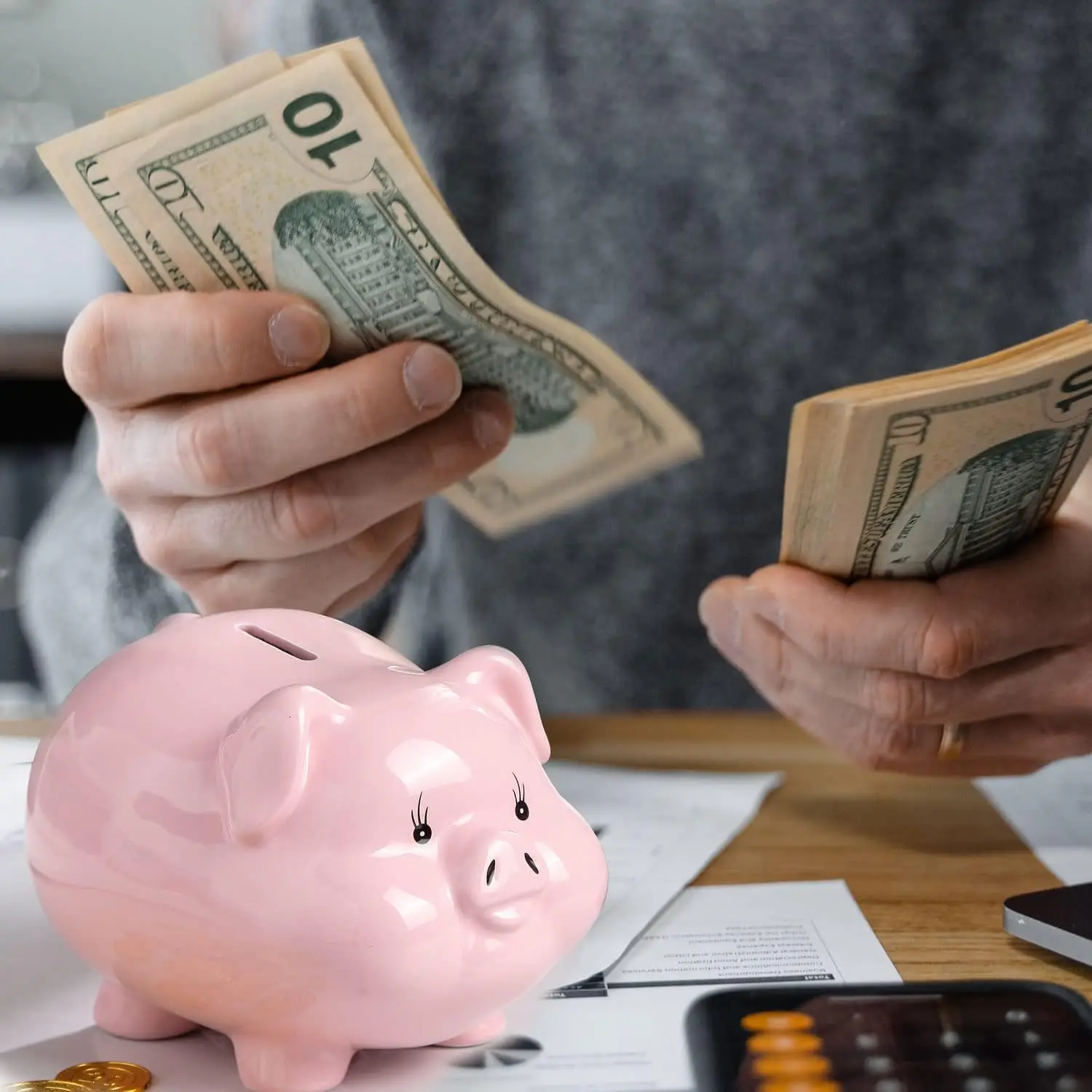 Ceramic Piggy Bank for kid & adult Real Money Box for Cash Gift,Safe for Cash Saving