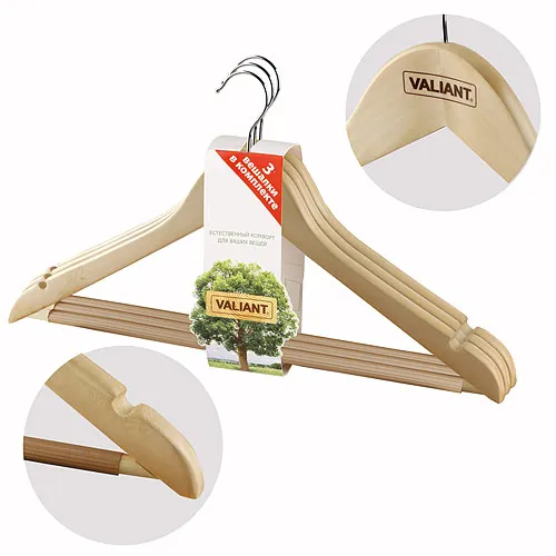 new design custom metal coat clothing type hanger with wooden bar