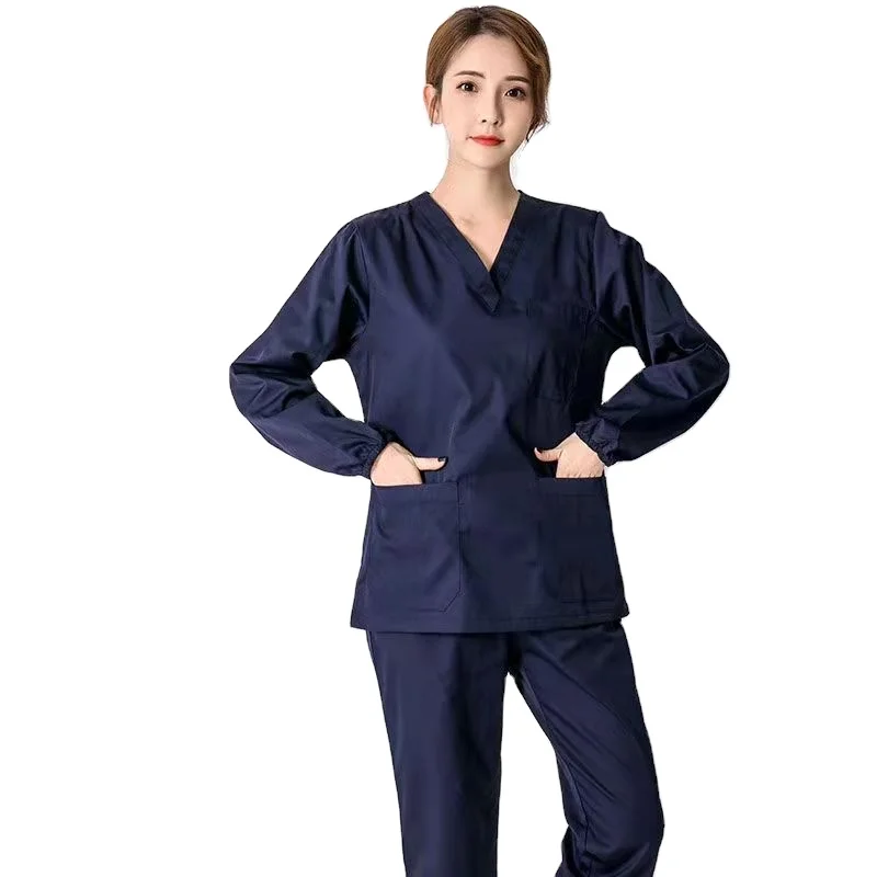 Long Sleeve Chef Clothes Uniform Restaurant Kitchen Cooking Chef Coat Waiter Work Jacket Professional Uniform Overalls Outfit