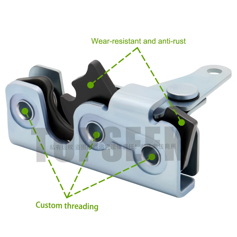 Rotary Door Latch  Auto toggle clamp latch Rotary Door Draw Lock Iron Zinc Plated Door Panel Concealed Panel Latch