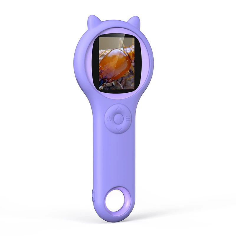 ALEEZI 355 portable 2inch IPS 500X display hand microscope for children