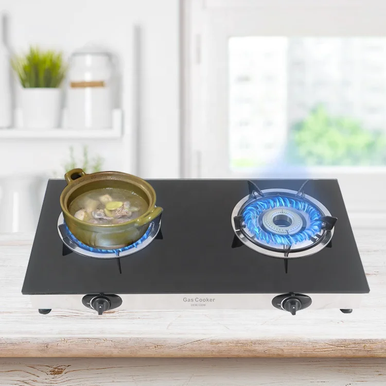 Top uganda kitchen lighter valve industrial cooking double burner bbq grill table glass lg gas stove in saudi arabia
