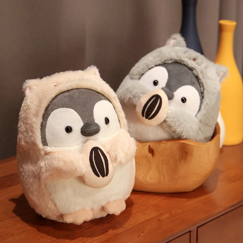 Cute Penguin With Melon Seeds Plush Doll Cartoon Plush Toys Kawaii Anime 8 Inch Plushies Claw Machine Peluches Doll For Girls