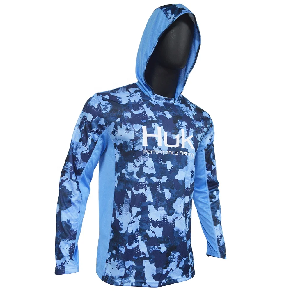 Side Matching Mens Long Sleeve Sublimation Huk Performance Fishing
