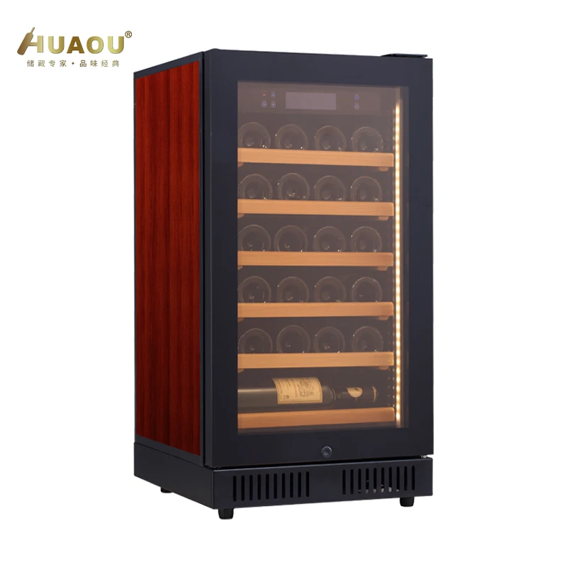 20 Bottle 68L  Mini Wine Cooler With Beech Shelf For Wine fridge compressor refrigerator