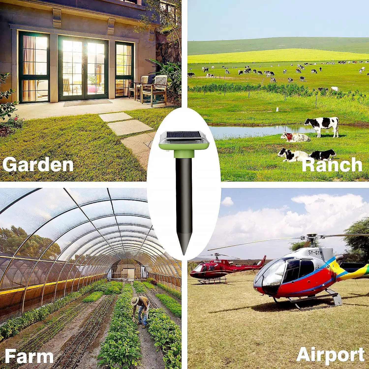 Saijinzek. AMZ Top 2/4/6packs 600sqm Solar Mole snake lamp