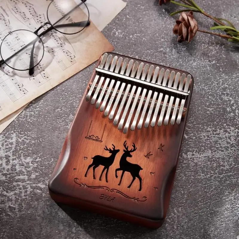 mini finger piano karimba17 keys mahogany wood portable musical instruments for kids