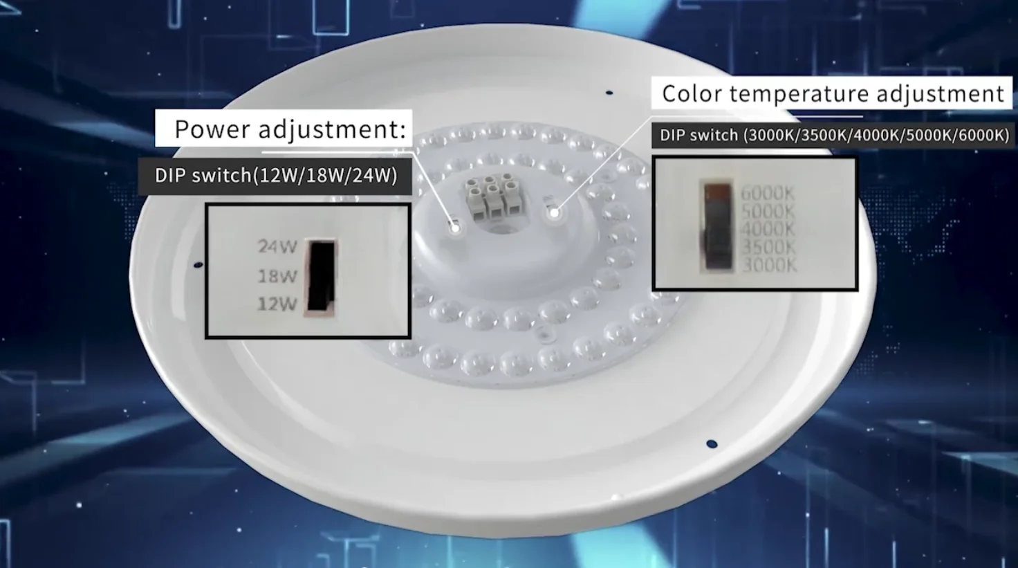 PDLUX PD-LED2053 Energy-Efficient LED Light with Built-In Microwave Motion Sensor