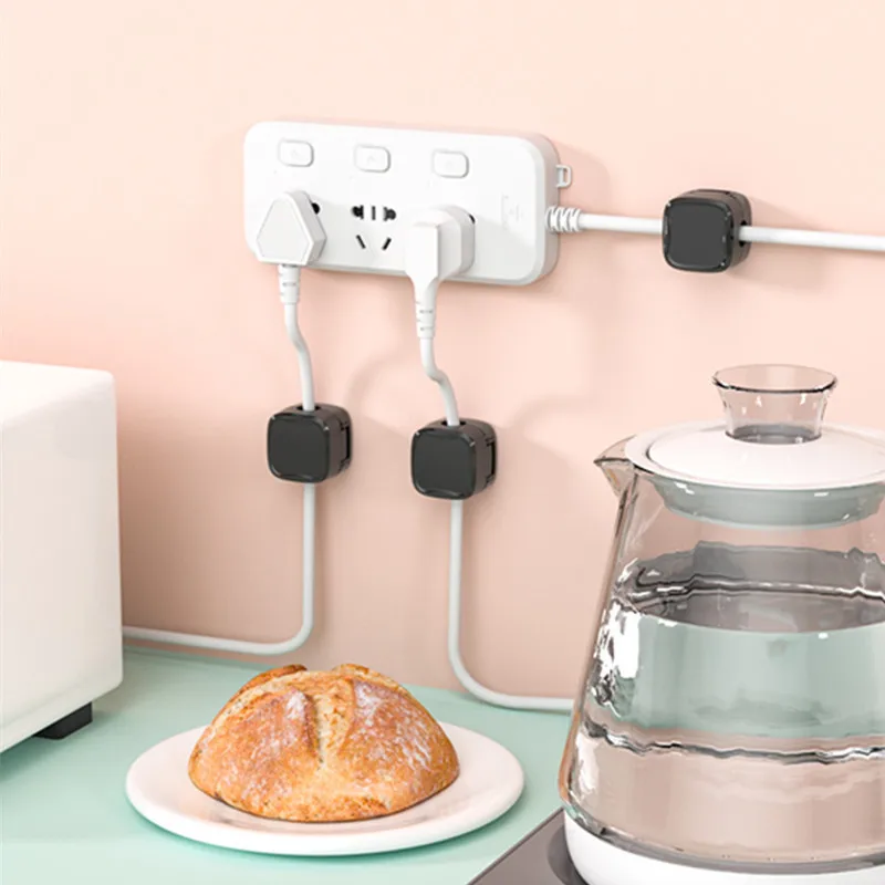 2024 Adjustable Cord Holder Under Desk Organizing Magnetic Cable Clips for Winder Office Home Charge Cable Management