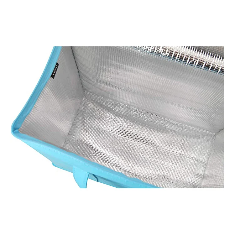 Eco-friendly non woven lunch bag, Customized logo printed folding grocery tote food delivery insulated cooler bag