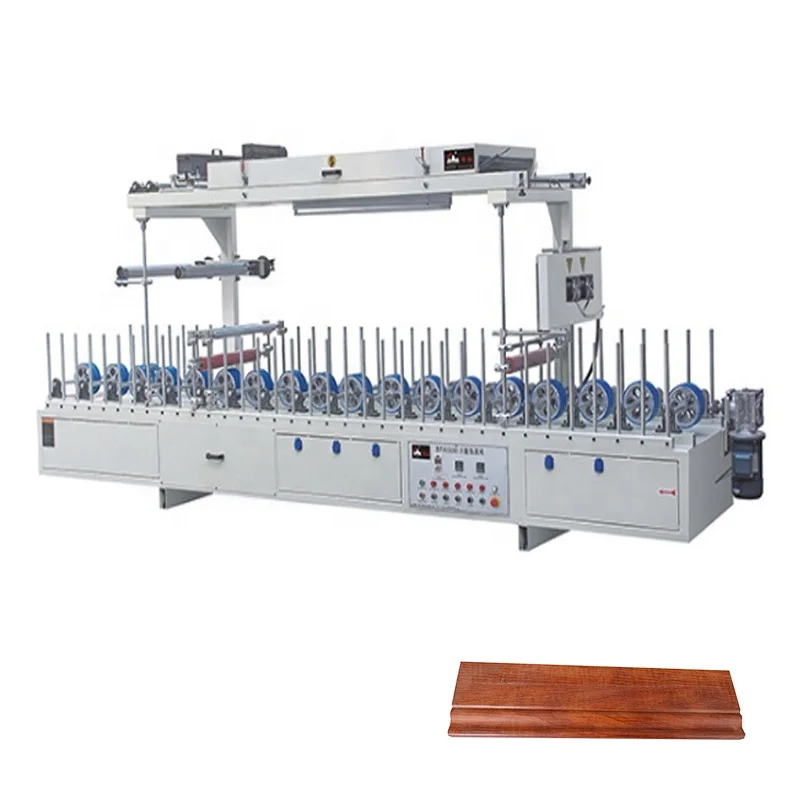 
Woodworking pvc film profile wrapping machine 