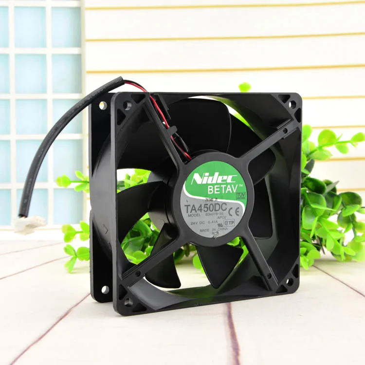 Nidec ta450dc b34978-55 24V 0.41a 9.84W 12cm 12038 large air volume inverter fan
