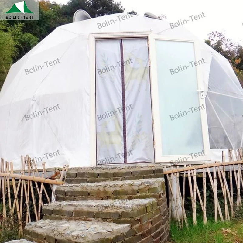 Hot Sale Transparent Pvc Cover Glamping Safari Tents Dome House For Sales Domo Geodesico Geodome