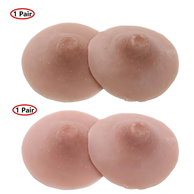 
1 Pair Self Suction Reusable Washable Silicone Nipples for Breast Form Crossdresser Cosplay 