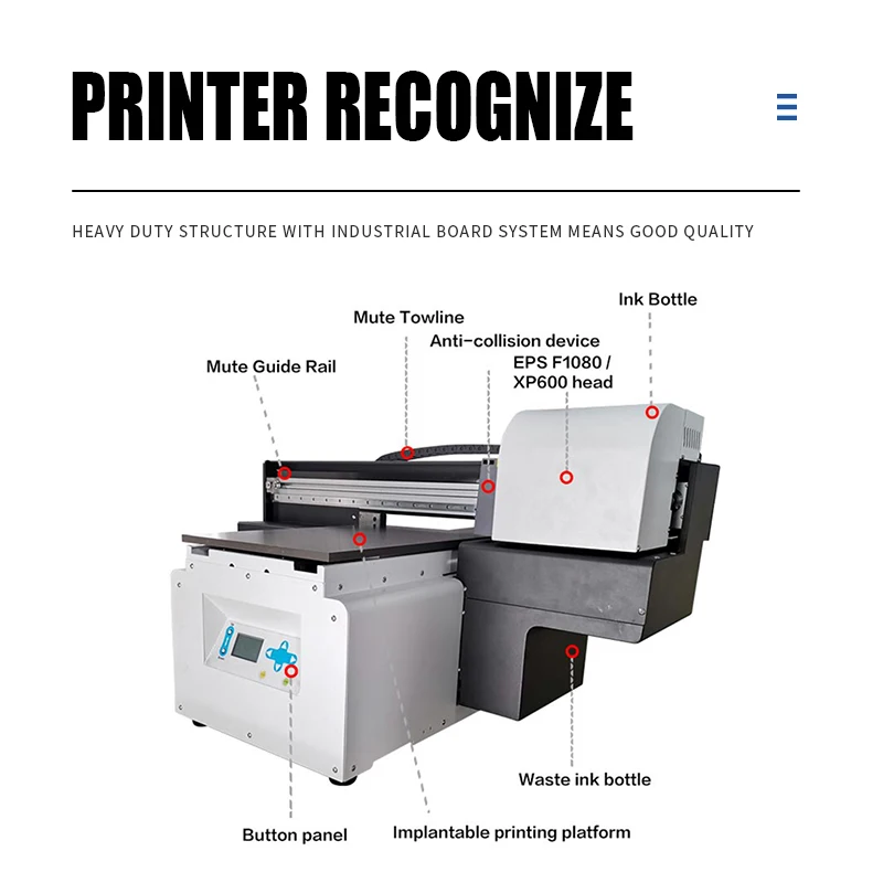 Digital Printer 3050 A3 UV Flatbed Printer For Leather,T-Shirt,Wood,Glass,uv printer manufacturer direct selling equipment