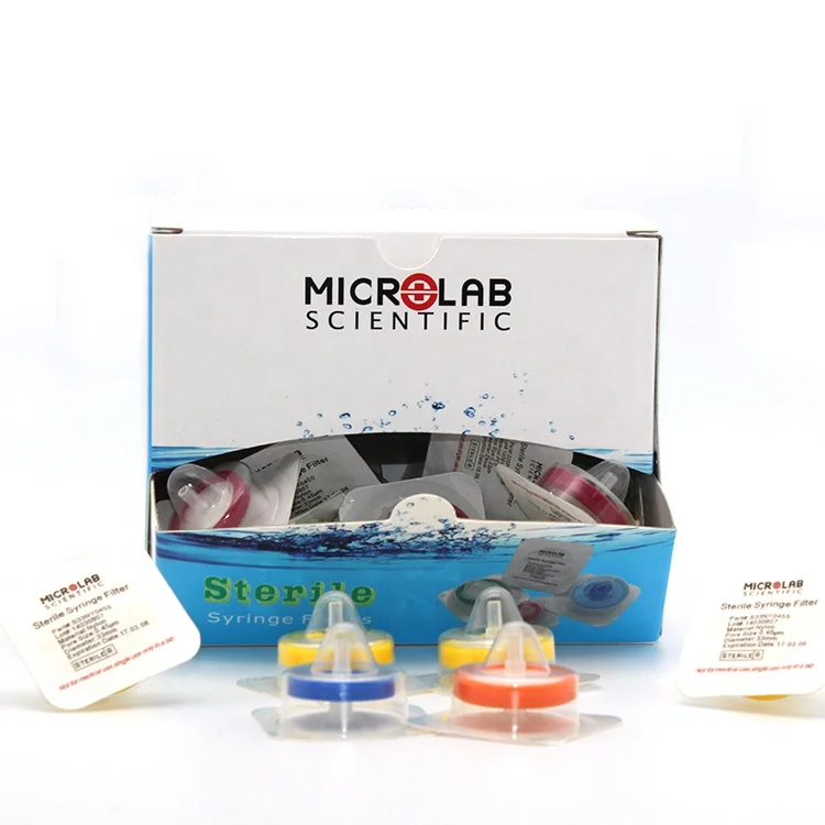 Nylon/PTFE/Hydrophilic PVDF  Sterile Syringe Filter, Diameter 13mm, 100pcs/pk