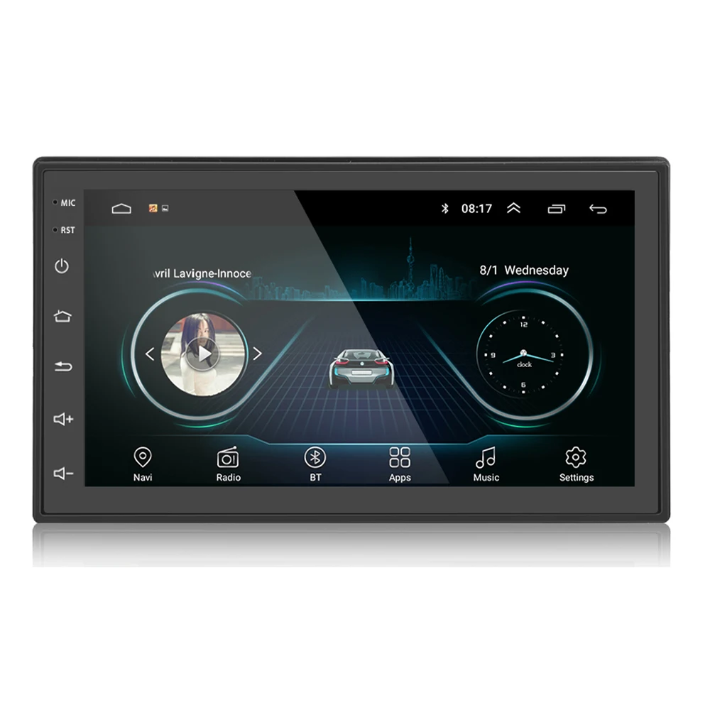 Универсальная Автомагнитола с сенсорным экраном 7 дюймов 2 din GPS 1 + 16G Android автомобильный радиоплеер