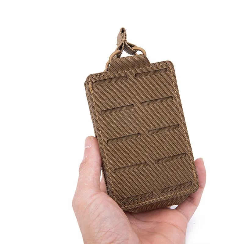 Laser Cut Black Tactical Slingle Mag Pouch Molle Tactical Magazine Pouch for Single 5.56 mm Mags
