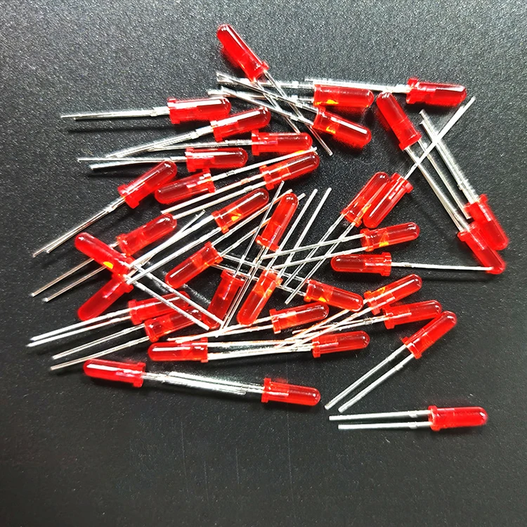 Высокое качество низкая цена под заказ 10 мм высокая яркость светодиод красный цвет светоизлучающий диод теплый