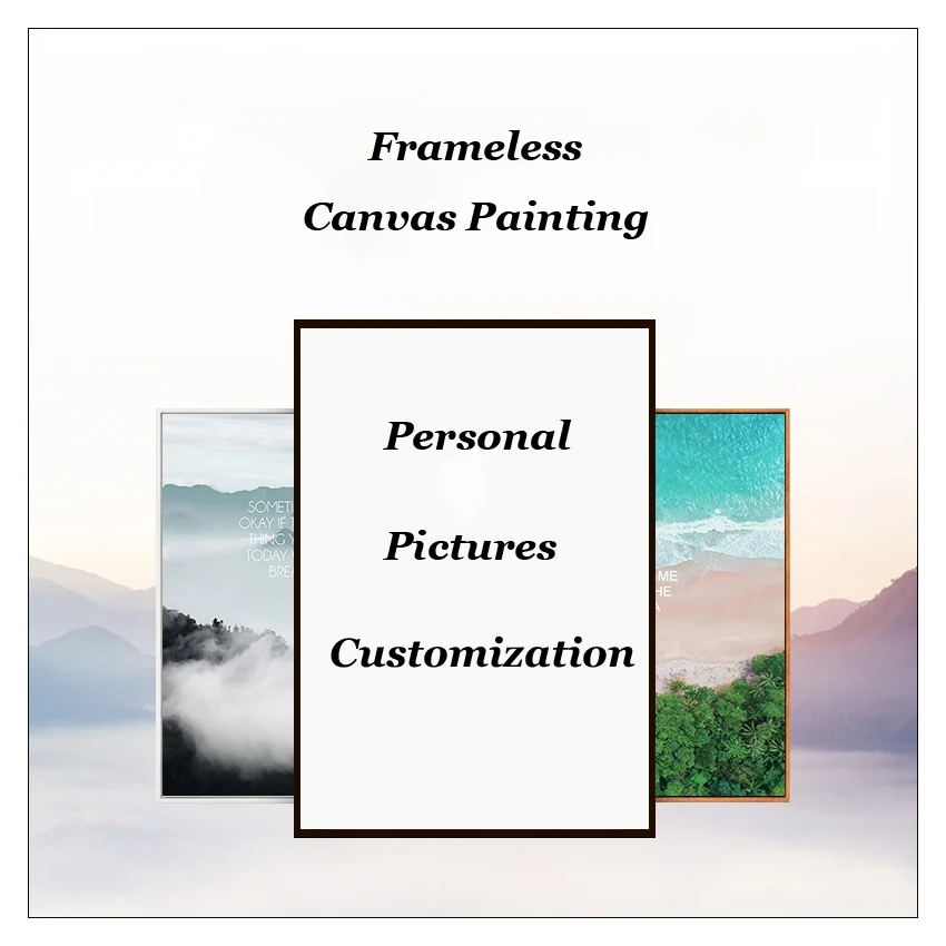 Custom Decorative Painting Canvas Painting Core Frameless Painting HD Inkjet Custom Portrait Landscape Home Decor Bedroom Crafts