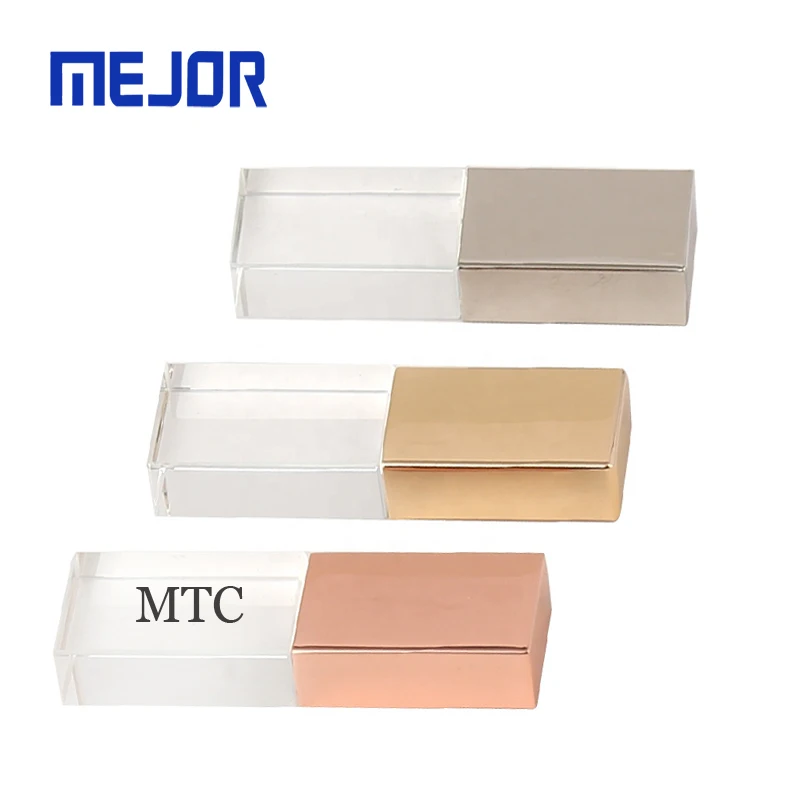 Cristal business gift 4g flash stick black 8g transparent 3D glass Pen drive 64G crystal Usb 32GB