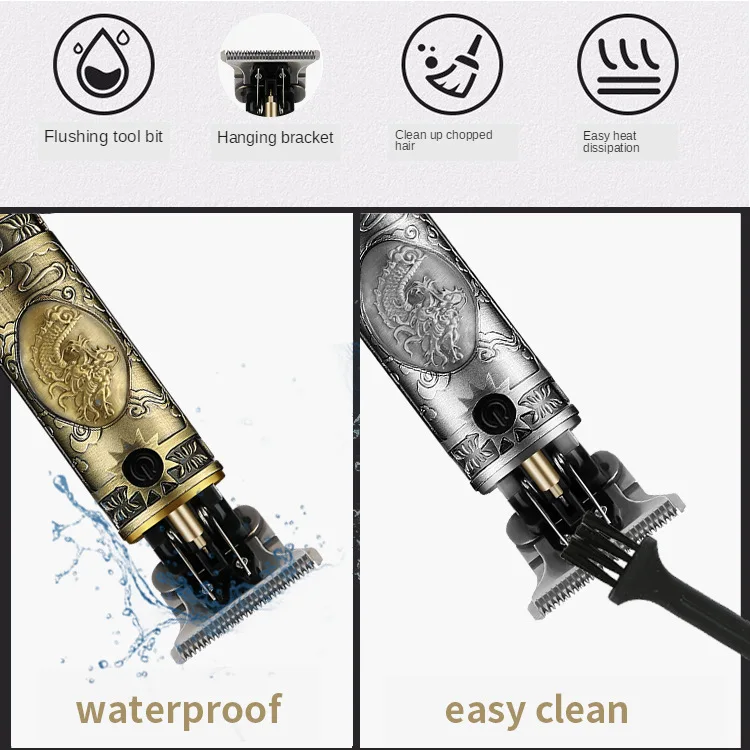 USB T9 Baldheaded Hair Clippers Electric hair trimmer Cordless Shaver Trimmer 0mm Men Barber Hair Cutting Machine