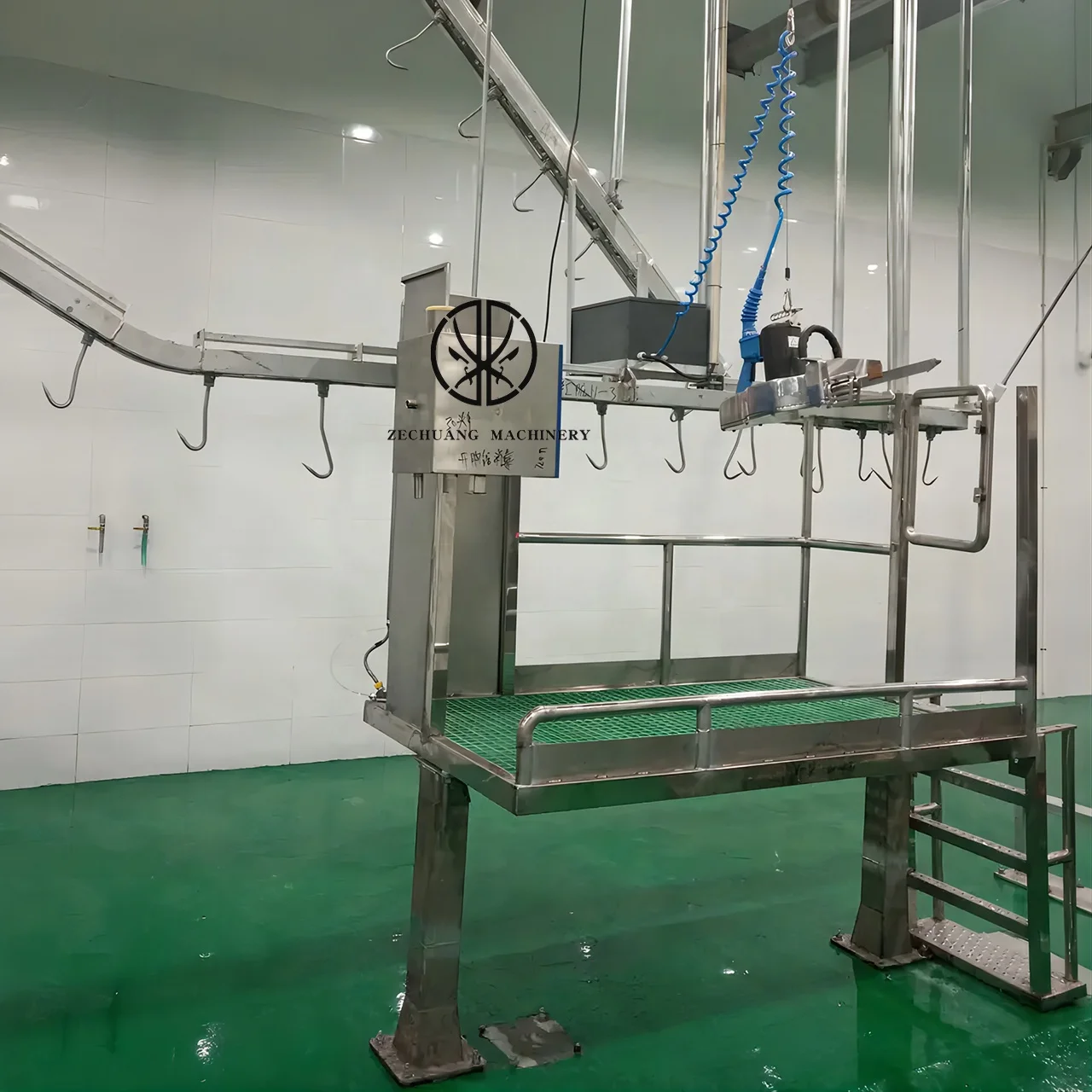 Halal Convenient fast Slaughter Line For Cattle wheelbarrow Pulley Hook For Slaughtering Equipment For Abattoir Hooks