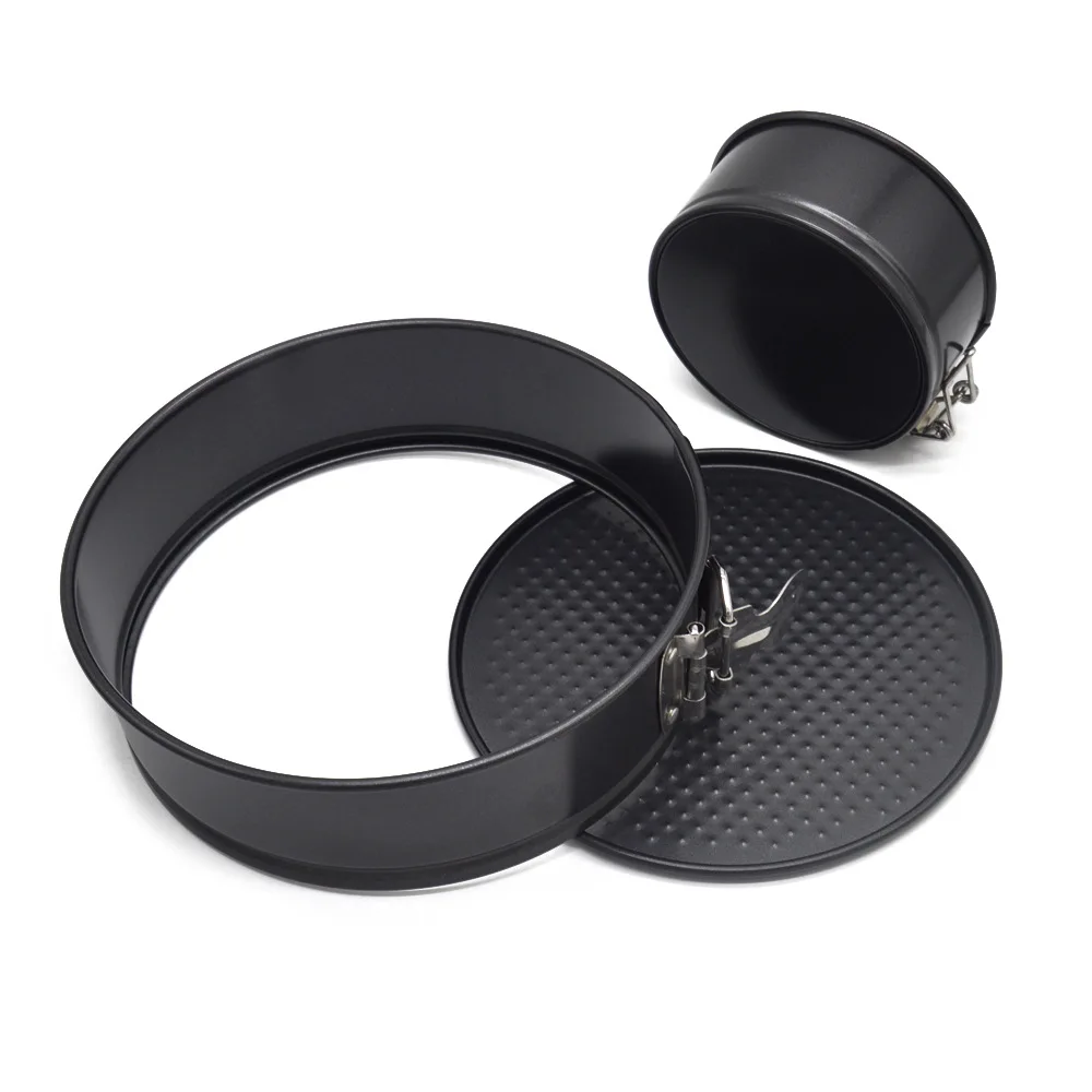 4/7/9/10 inch round lock live bottom baking pan non-stick mousse ring carbon steel pizza cake  home baking pan