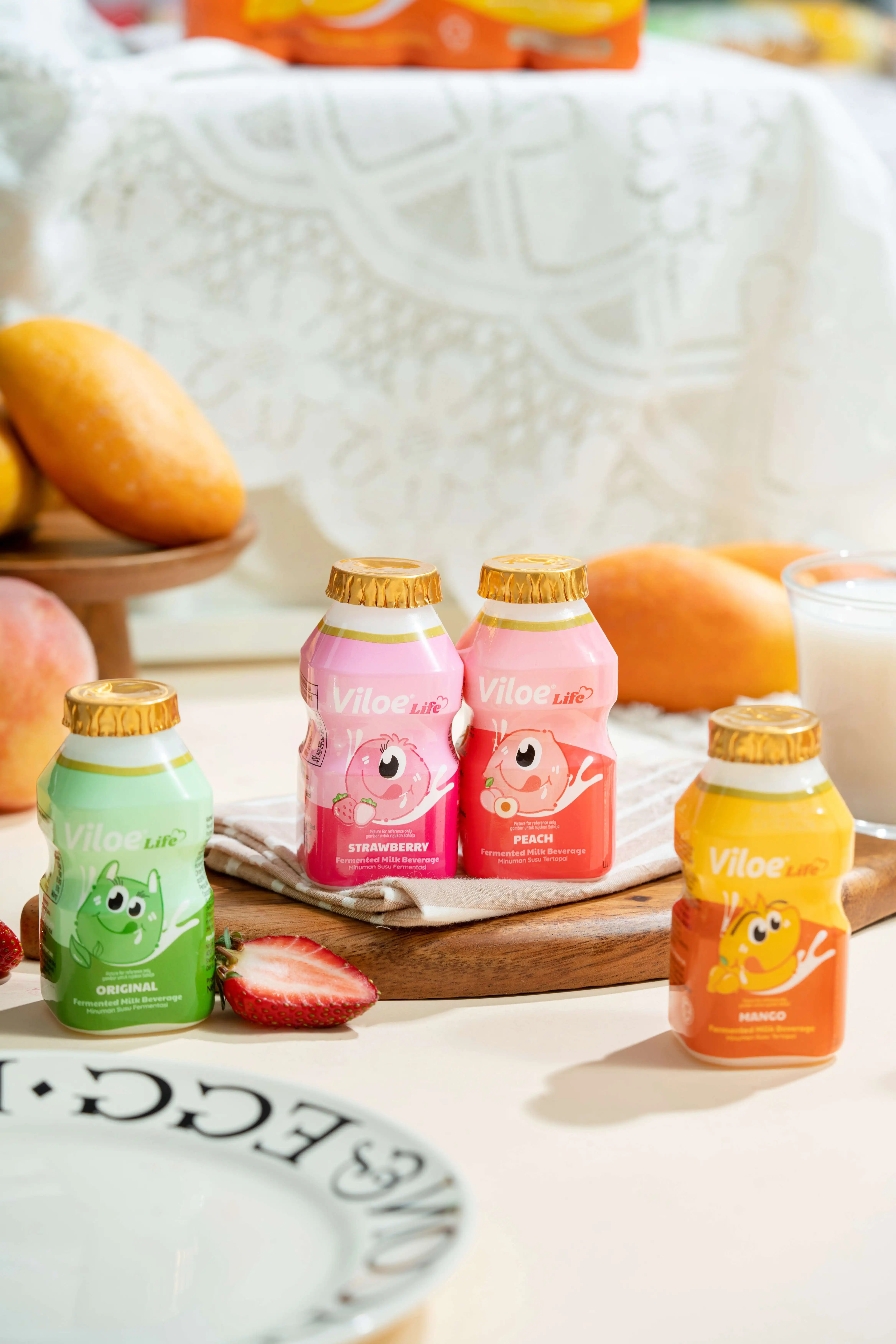 Viloe Life Soft Drink Peach Flavored Lactobacillus Drink 100ML Fermented Milk Beverage