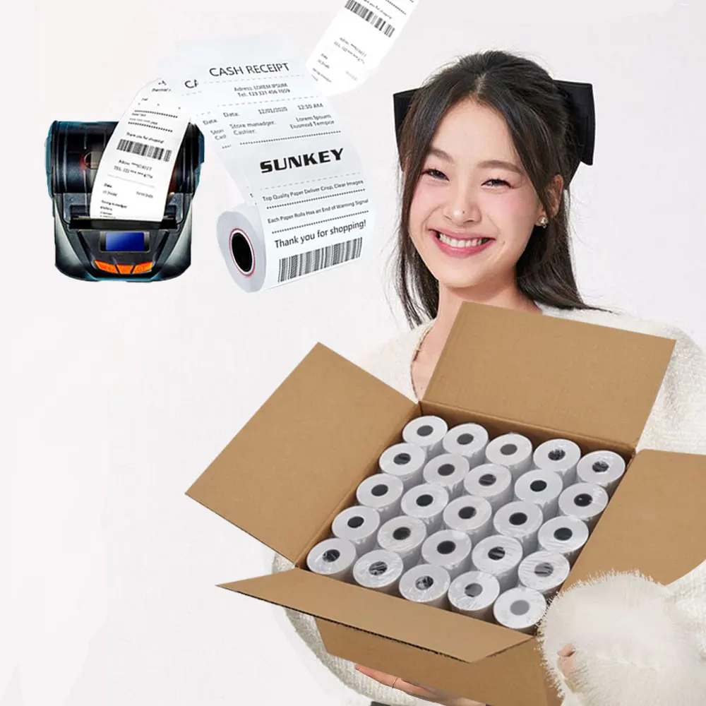 A Grade Cash Register Paper Tape Till Thermal Roll 80x80mm 57x40mm Bill Order Record Business Invoice Receipt Check