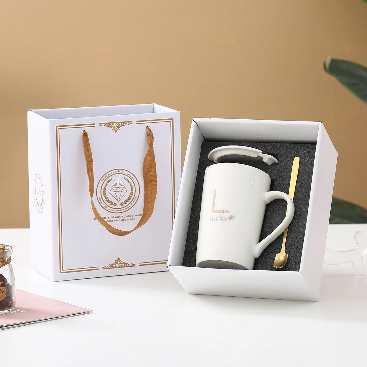 Light luxury mug set packaging gift box and bag ceramic coffee cups packing gift box