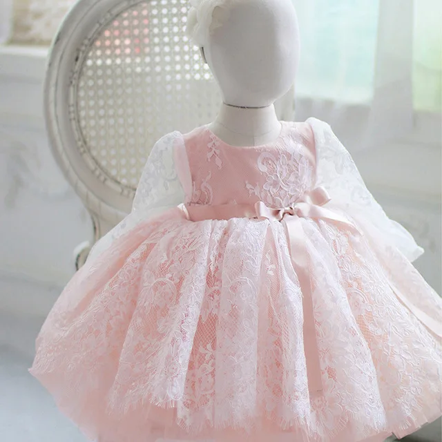 Lovely Baby Clothes Princess Ball Gown Infant Formal Birthday Baptism Party Wear Kids Flower Girl Dresses