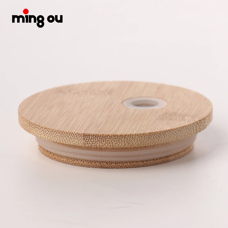 Customized 16oz reusable blank water cup glass beer can with bamboo lid and straw