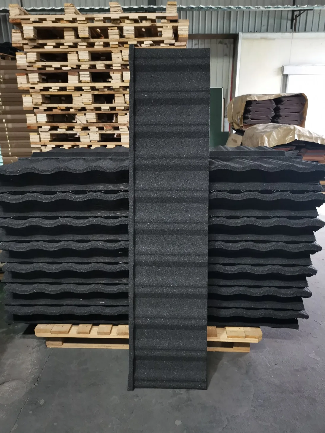 Wholesale 0.25mm~0.60mm Ripple Tiles Stone Coated Steel Aluminum Zinc Steel Roof Sheet
