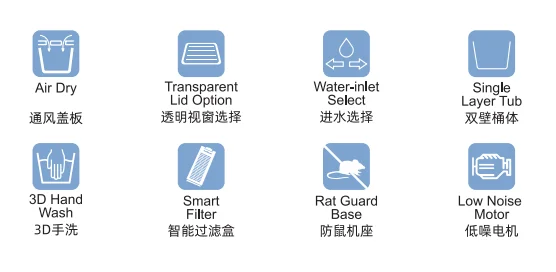 Twin Tub Clothes Washing Machine semi-automatic top loading two tubs washing machine with washer and dryer