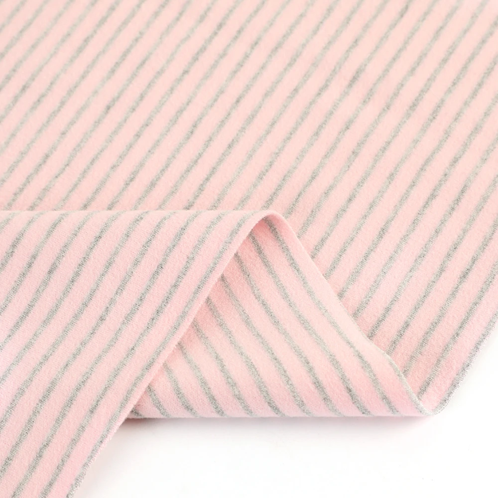 Розовые и серые полосы полиэстер вискоза спандекс оптовая продажа флисовая трикотажная ткань для