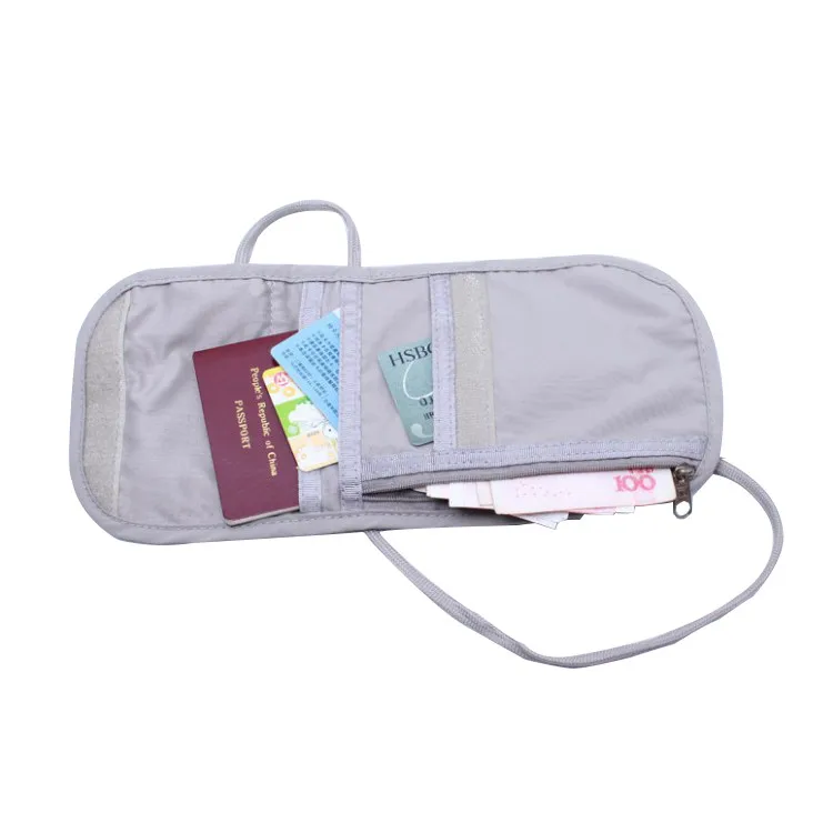 Travelsky custom rfid travel Neck pouch men chest sling bag