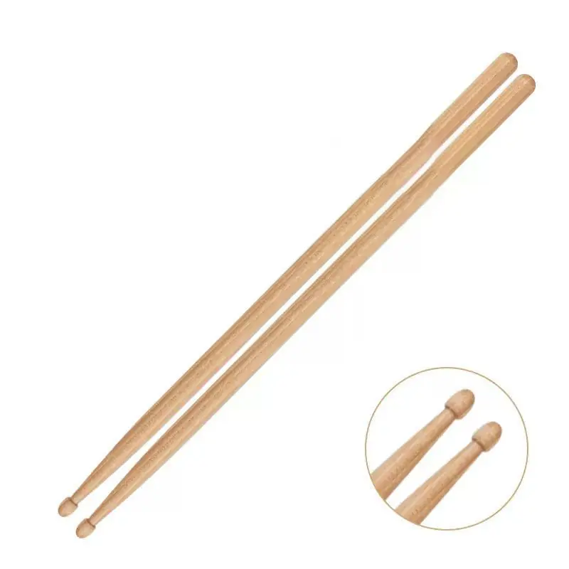 Wholesale High Quality Custom Branded Logo Hickory Wood Non-Slip 5A 5B 5C 2B 7A 3A Drum Sticks