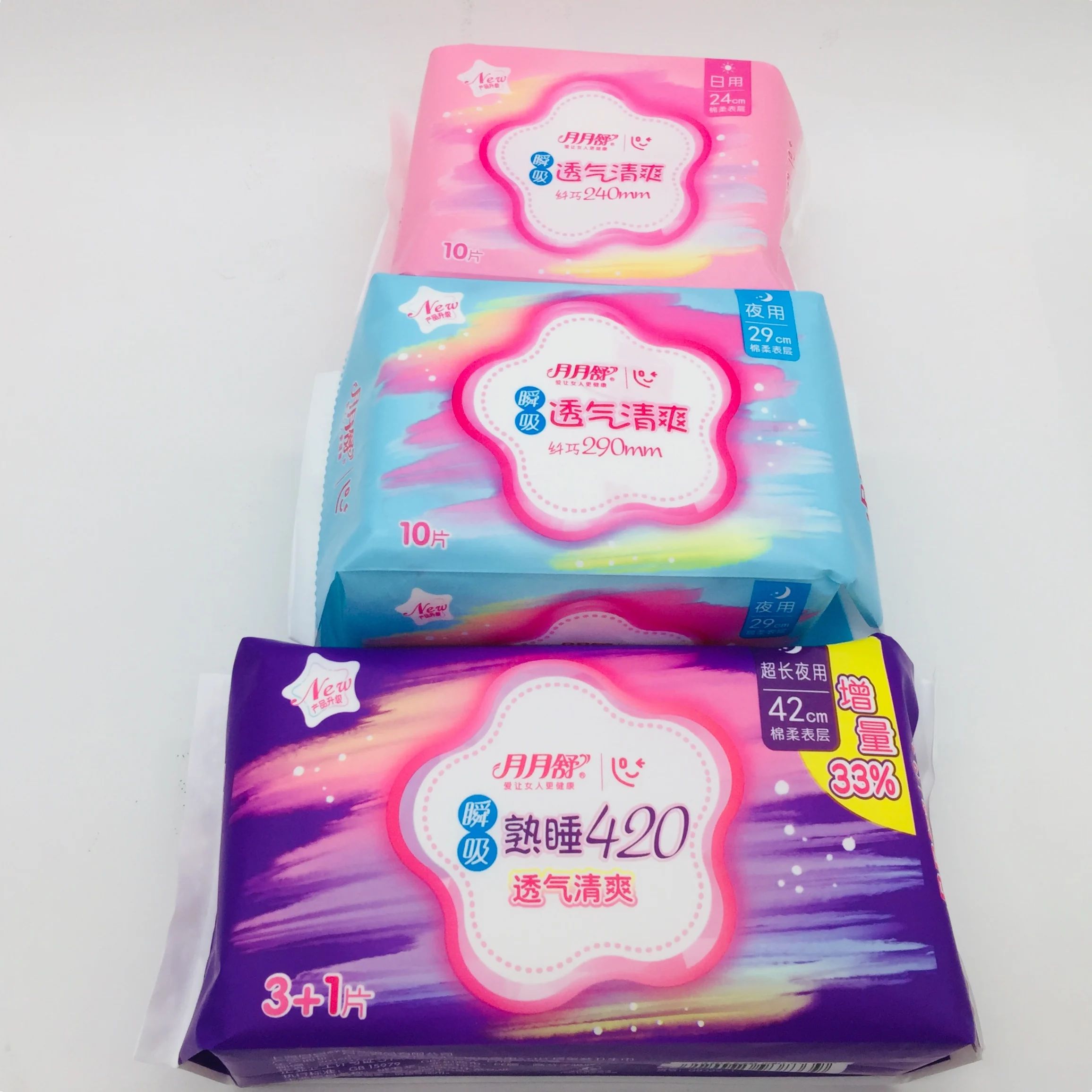 Factory Price Sanitary Napkin Chinese Sanitary Pad Wholesaler Combination Package Sanitary Napkin
