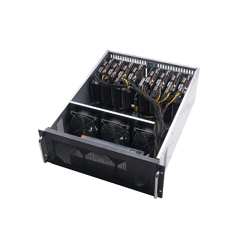 Хорошая стабильность, интервал 5,2 см, стойка для 8 видеокарт, корпус для сервера, корпус для графического процессора 4u