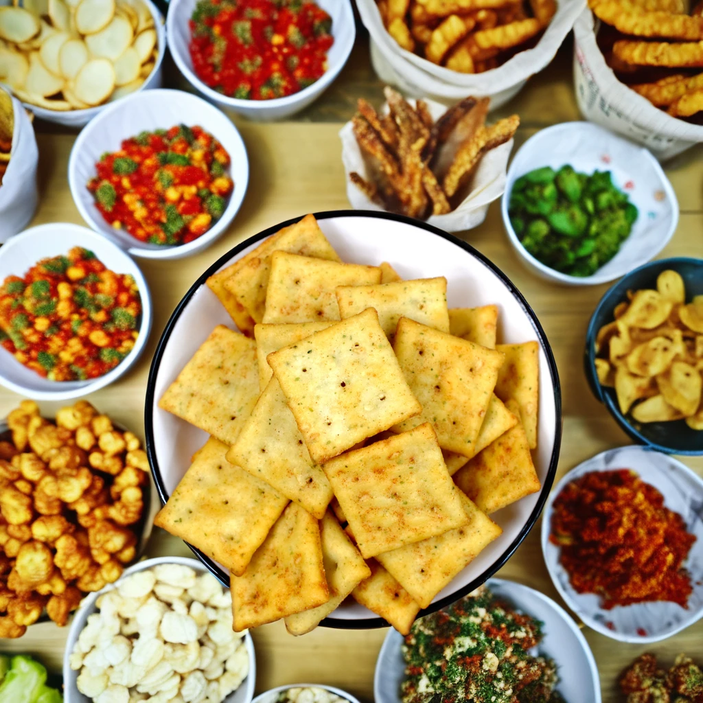 Wholesale Asian Snacks Hot Selling Puffed Food Hard Crisp Potato Chips Exotic Chips 50g Baked Sweet Vegetable Fruit Dried Bag