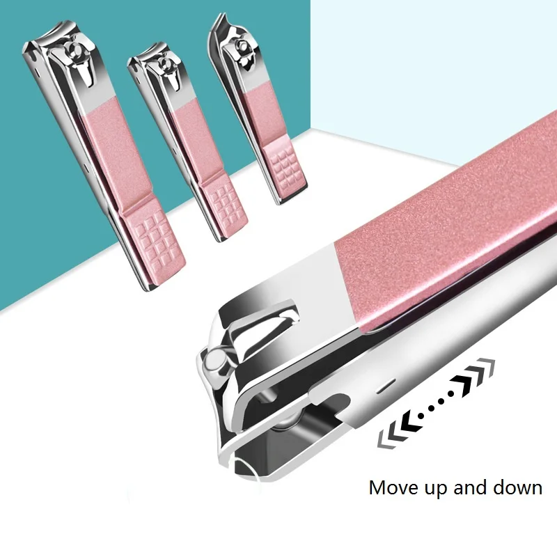 Promo 7 styles pink Rose Gold  8/10/13/15/18pcs stainless steel Nail Clippers nail Cutter Kit Nail Care manicure set with bag