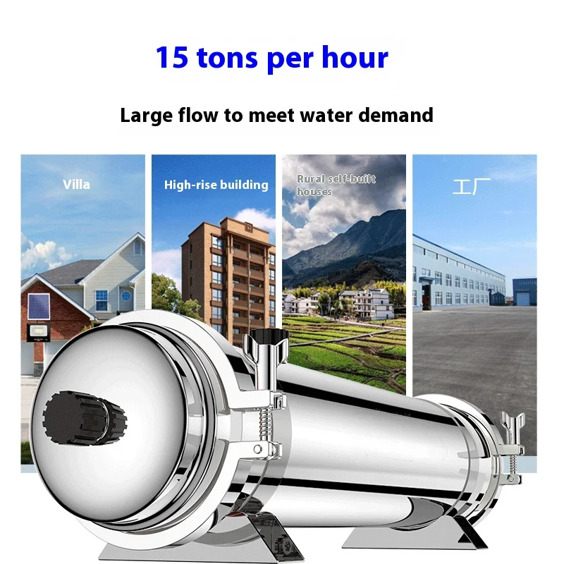 15 Tons Ultrafiltration Water Purifiers Stainless Steel Household Water Purifier Drink Water Filters Villa Swimming Pool Filter