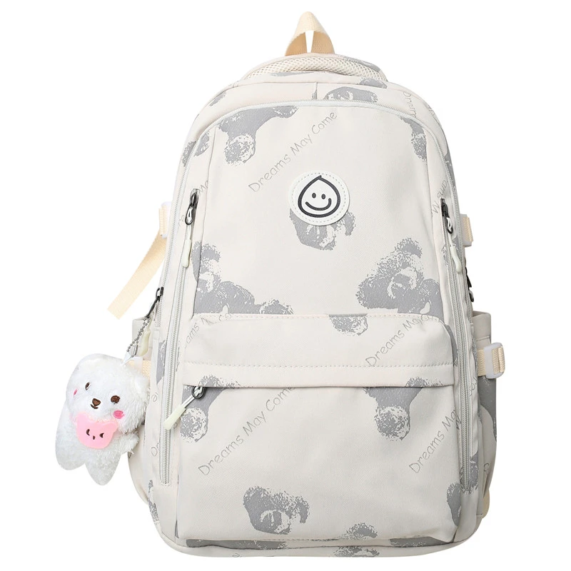 8909  School bag Cute Korean Style Student Backpack Casual Large-Capacity Backpack