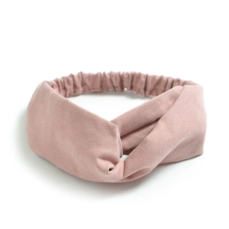 Amazon Cross elastic rubber hair band knitted autumn winter rubber hair band suede hair girls band