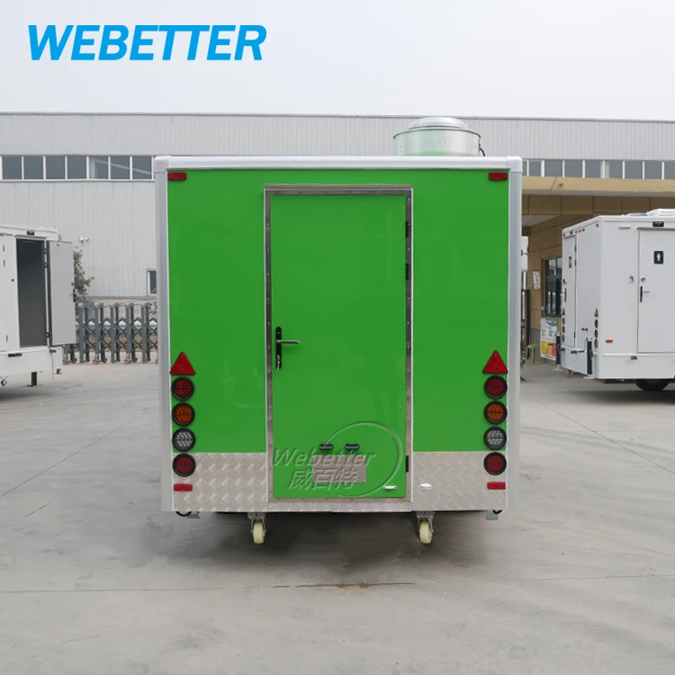 WEBETTER Street Mobile Fast Food Truck Concession Trailer Square Mobile Food Trailer With Full Kitchen Equipments For Sale