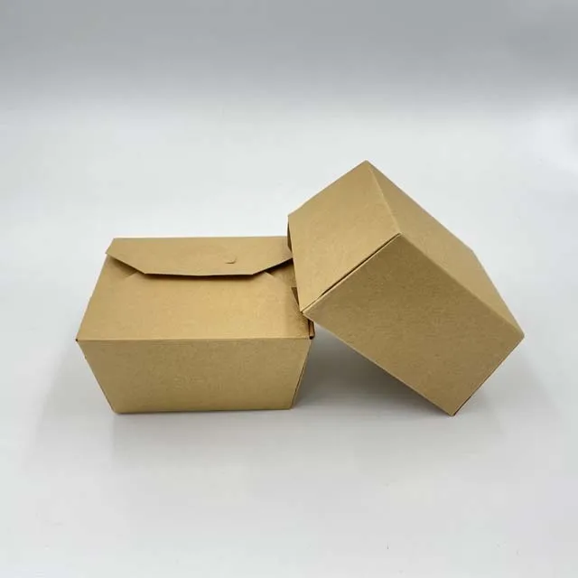 Wholesale disposable fast packing paper box kraft paper takeaway food container 720ml