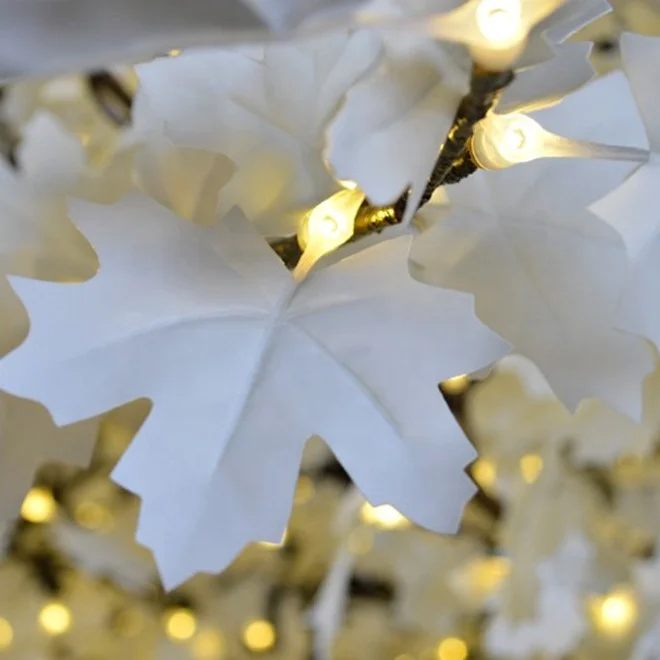 Outdoor white maple LED Christmas tree