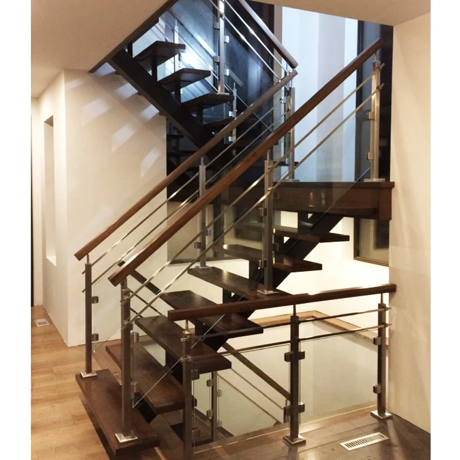 Good Quality Straight Beam Ladder For Loft Apartments On The Second Floor Of Duplex Steel And Wood Staircase