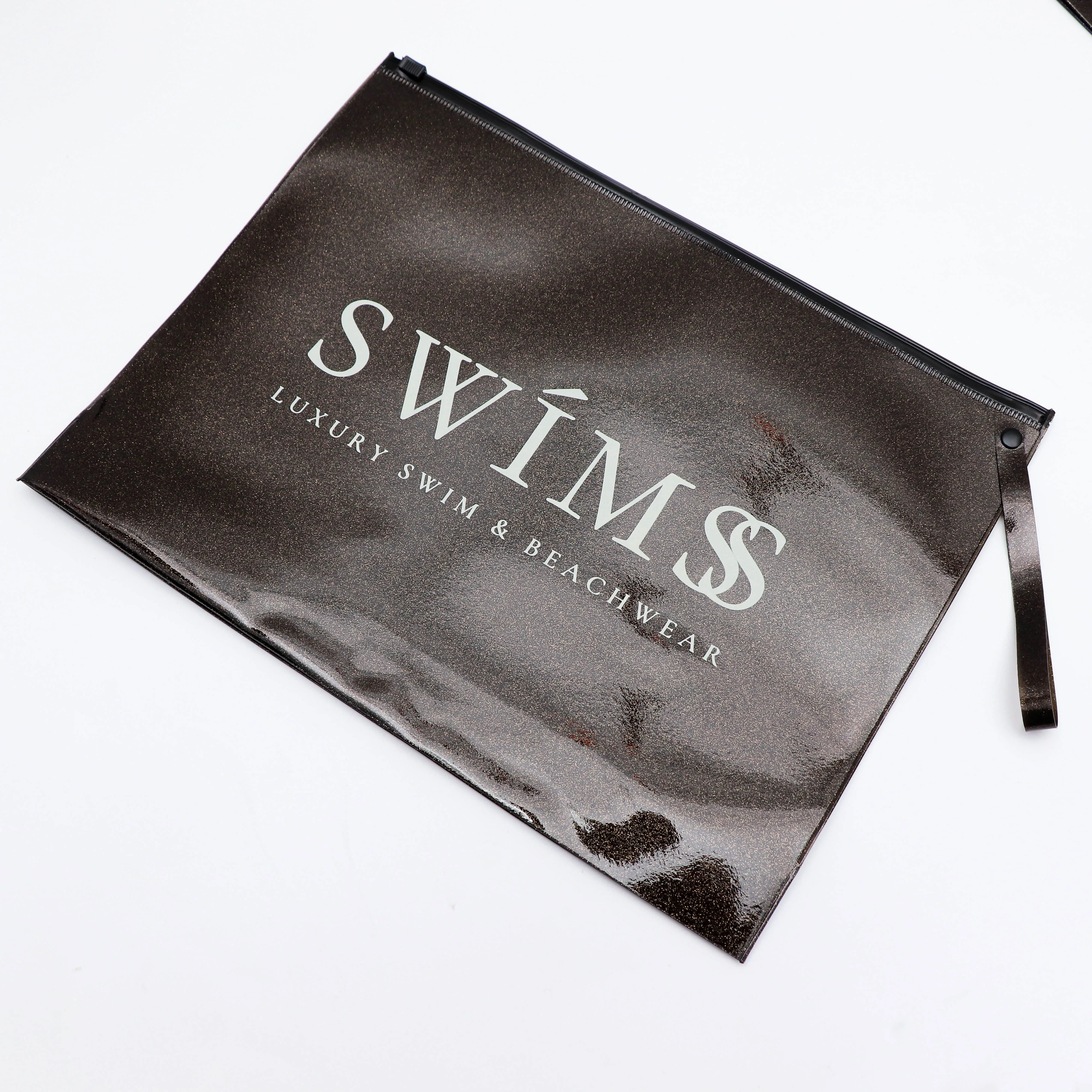 Custom plastic bag eco friendly swimwear packaging pvc custom wet bikini bag with zipper